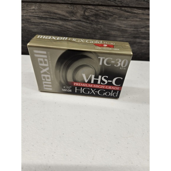 Maxell Other - Maxell Camcorder Video Cassettes 1‎ VHS-C Tape TC-30 HGX-Gold NEW SEALED